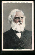 AK Portrait Henry Wadsworth Longfellow Mit Geburts- Und Sterbedaten  - Scrittori
