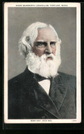 AK Portrait Henry Wadsworth Longfellow Mit Geburts- Und Sterbedaten  - Escritores