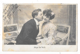 CPA COLORISEE FANTAISIE -  AMOUR -  LUNE De MIEL    - TOUL 7 - Menu Du 24/10/1907 Au Dos - - Frauen