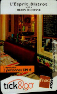 CARTE CADEAU .FNAC..L'ESPRIT BISTROT Par  ALAIN DUCASSE...1 REPAS POUR 2 PERSONNES 139 E - Cartes De Fidélité Et Cadeau