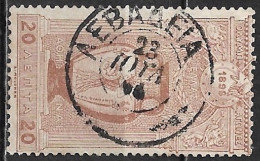 Greece 1896 Superb Cancellation ΛΕΒΑΔΕΙΑ Type V On 1896 First Olympic Games 20 L Brown Vl. 137 - Oblitérés