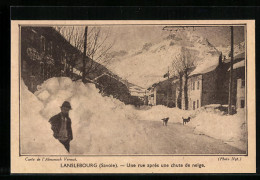 CPA Lanslebourg, Une Rue Après Une Chute De Neige  - Other & Unclassified