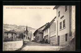 CPA Le Viviers, Entrée Du Village - L`Eglise  - Other & Unclassified