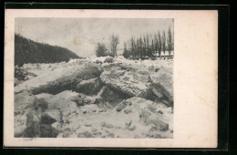 AK Esslingen A. N., Neckar-Eisgang Im Februar 1929, Unwetter  - Inondations