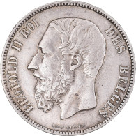 Monnaie, Belgique, Leopold II, 5 Francs, 5 Frank, 1874, TTB, Argent, KM:24 - 5 Frank