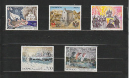 Sous La Faciale " TABLEAUX DE MONACO " Sur Lot De 5 Timbres Neufs ** MNH. Belle Cote ! A Saisir !!! - Collections, Lots & Séries