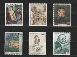 Sous La Faciale " TABLEAUX VERTICAUX DE MONACO " Sur Lot De 6 Timbres Neufs ** MNH. Belle Cote ! A Saisir !!! - Lots & Serien