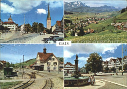 12054870 Gais AR Bahnhof Brunnen Kirche Gais - Sonstige & Ohne Zuordnung