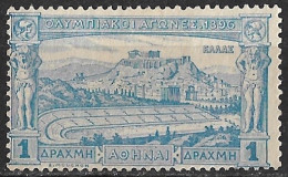 GREECE 1896 First Olympic Games 1 Dr. Blue Vl. 141 MNG - Ongebruikt