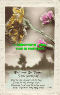 R557113 Gladness Be Yours This Birthday. Glad Be Life Through All Its Days. Rege - Mundo