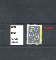 Variété De 2006 Neuf** Y&T N° 3965 Bande Droite Brisée - Unused Stamps