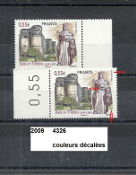 Variété 2009 Neuf** Y&T N° 4326 Couleurs Décalées - Unused Stamps