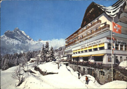 12048332 Braunwald GL Hotel Alpenblick Wintersportplatz Flagge Alpen Braunwald - Sonstige & Ohne Zuordnung