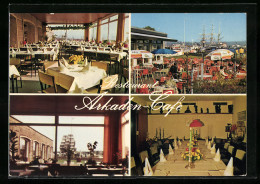 AK Kiel, Restaurant Arkaden Cafe An Der Reventlou-Brücke, Gasträume, Auf Der Terrasse, Segelschiff  - Kiel