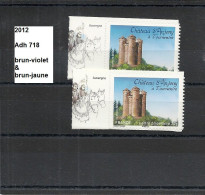 Variété Adhésif De 2012 Neuf** Y&T N° Adh 718 Brun-jaune & Brun-violet - Unused Stamps
