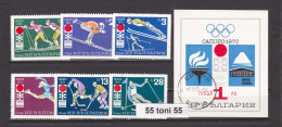 1971 WINTER OLYMPIC GAMES SAPPORO  Mi 2114/19 +Bl. 33  6v.+S/S-used(O)  Bulgaria/Bulgarie - Usados