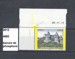 Variété De 2012 Neuf** Y&T N° 4662 Bavure De Phosphore - Unused Stamps