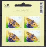 2020. Estonia. Marsh Fritillary (Euphydryas Aurinia). MNH. Mi. Nr. 992 (quadruple) - Estonia