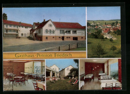 AK Höchst Im Odenwald, Ortsteil Hassenroth, Ortstotale, Gasthaus Pension Friedrich, Speiseraum  - Odenwald