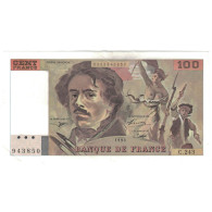 France, 100 Francs, Delacroix, 1993, C.243, SUP+, Fayette:69bis.8, KM:154g - 100 F 1978-1995 ''Delacroix''