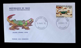 CL, FDC, Premier Jour, République Du Mali, Bamako, 31 Mars 1976, Agama Agama : Basa - Mali (1959-...)