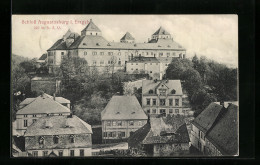 AK Augustusburg, Teilansicht Mit Schloss  - Augustusburg