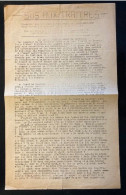 Tract Presse Clandestine Résistance Belge WWII WW2 'Sus Aux Traitres' - Documenten