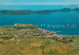 73682673 Pylos Pilos Greece Stadt Burg Und Insel Sphaktiria Fliegeraufnahme  - Griechenland