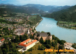 73682645 Grein Donau Oberoesterreich Fliegeraufnahme Mit Schloss Greinburg Grein - Autres & Non Classés