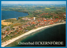73681400 Eckernfoerde Fliegeraufnahme Mit Strand Eckernfoerde - Eckernförde