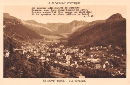 63-LE MONT DORE VUE GENERALE-N°T5081-E/0377 - Le Mont Dore