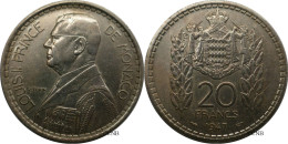 Monaco - Principauté - Louis II - 20 Francs 1947 - TTB+/AU50 - Mon6771 - 1922-1949 Luigi II