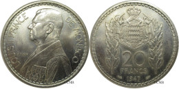 Monaco - Principauté - Louis II - 20 Francs 1947 - SUP+/MS62 - Mon2128 - 1922-1949 Louis II.
