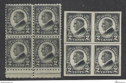 1923 Stati Uniti, N° 422/423  QUARTINA MNH/** - Otros & Sin Clasificación