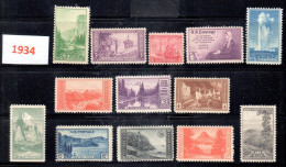 USA 1934 MNH Full Year Set - Full Years