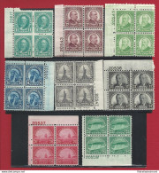 1931 Stati Uniti, N° 496/503  QUARTINA MNH/** - Sonstige & Ohne Zuordnung