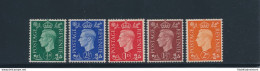 1937-47 GRAN BRETAGNAGREAT BRITAIN GiorgioVI 209r213r Filigrana Rovesciata MNH** - Otros & Sin Clasificación