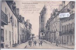 ST-JEAN-DE-LOSNE- RUE DE LA LIBERTE- L EGLISE ET LA MAIRIE - Altri & Non Classificati