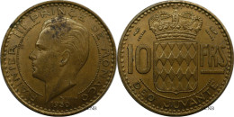 Monaco - Principauté - Rainier III - 10 Francs 1950 - SUP/AU55 Taches - Mon6772 - 1949-1956 Old Francs