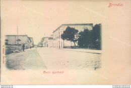 Ae295 Cartolina Brindisi Citta'  Corso Garibaldi Inizio 900 - Brindisi