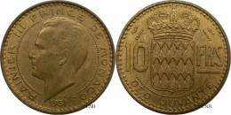 Monaco - Principauté - Rainier III - 10 Francs 1951 - SUP/AU58 - Mon6574 - 1949-1956 Oude Frank