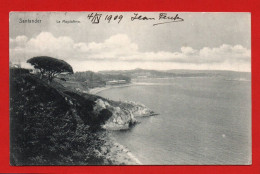 (RECTO / VERSO) LA MAGDALENA EN 1909 - BEAU CACHET ET TIMBRES - Cantabrië (Santander)