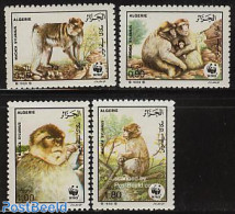 Algeria 1988 WWF, Monkeys 4v, Mint NH, Nature - Monkeys - World Wildlife Fund (WWF) - Ungebraucht