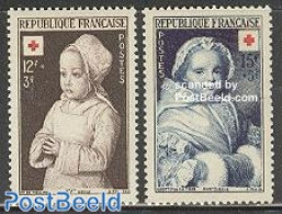 France 1951 Red Cross 2v, Mint NH, Health - Red Cross - Art - Paintings - Unused Stamps