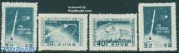 Korea, North 1958 Geophysical Year 4v, Mint NH, Science - Transport - Astronomy - Space Exploration - Astrologie