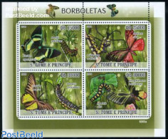 Sao Tome/Principe 2009 Butterflies 4v M/s, Mint NH, Nature - Butterflies - Insects - São Tomé Und Príncipe