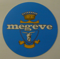 AUTOCOLLANT MEGEVE - ROND AVEC BLASON - Aufkleber