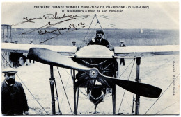 Précurseurs Belgique / Carte Postale Aviation Autographe De L'aviateur JAN OLIESLAGERS Semaine Aviation De Champagne TB - Airmen, Fliers