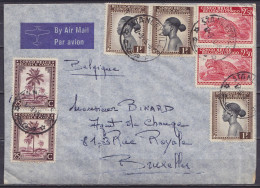 Congo Belge - Env. Par Avion Affr. 2xN°252 + 2xN°261 + 3xN°257 Càd STANLEYVILLE /17-9-1946 Pour BRUXELLES - Covers & Documents