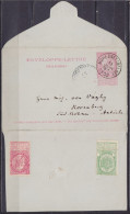 EP Enveloppe-lettre 10c Rose (type N°58) Càd MORESNET (BELGE) /13 JUIN 1902 Pour ROSENBERG Süd-Böhmen Autriche - Càd Arr - Briefumschläge